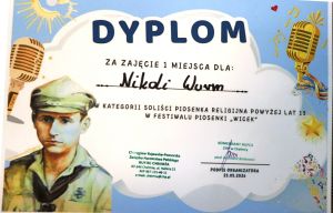 Sukces w XXIV Ogólnopolskim Konkursie Piosenki-23.05.2026r.